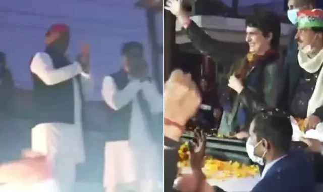 Watch: Priyanka Gandhi, Akhilesh Yadav Crossed Paths In UP. This Happened